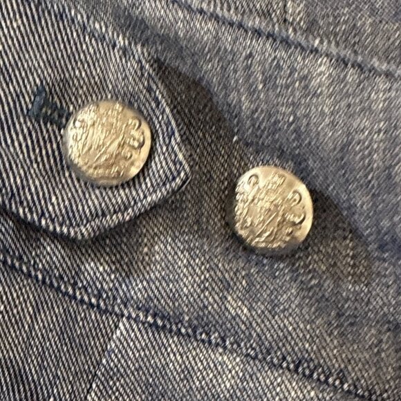 Veronica Beard Aubrie Cropped Wide-Leg Pant Blue Linen High-Rise Pant size 2 - Picture 5 of 7